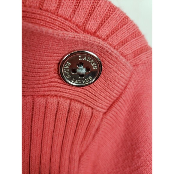 Womens Ralph Lauren Medium Sweater Striped White Pink w/ Cotton Stretch - Picture 7 of 11